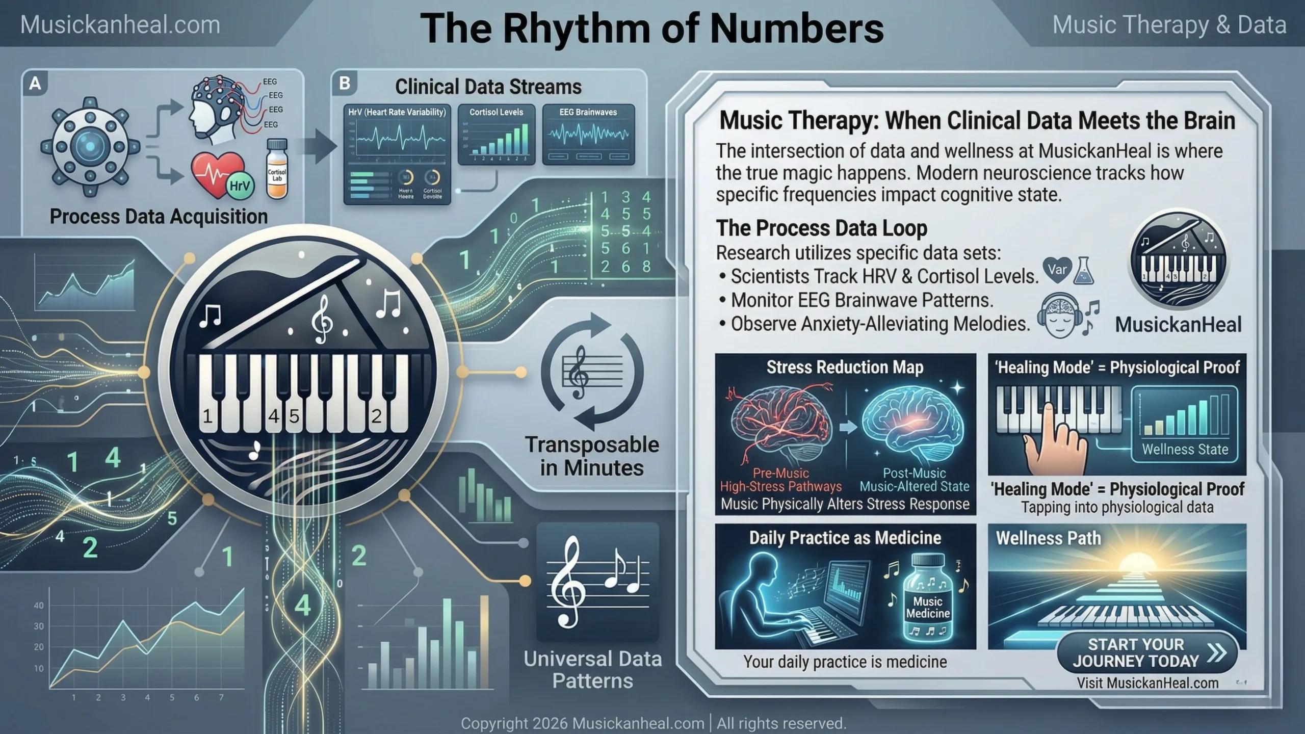 Music Therapy When Clinical Data Meets the Brain
