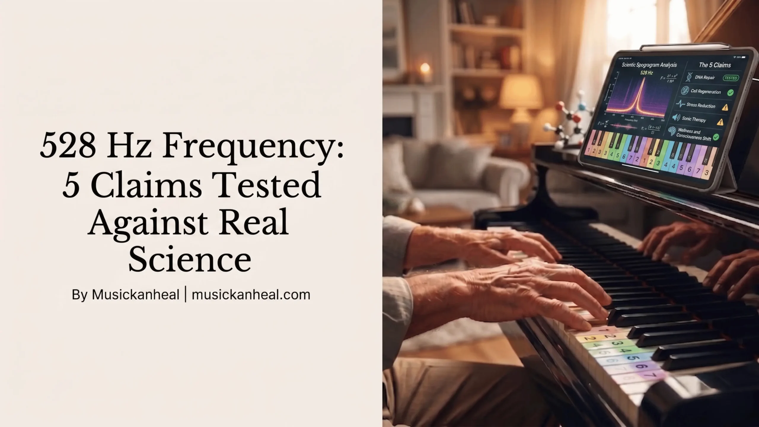 528 Hz frequency 5 claims tested against real science featured image MusicKanHeal
