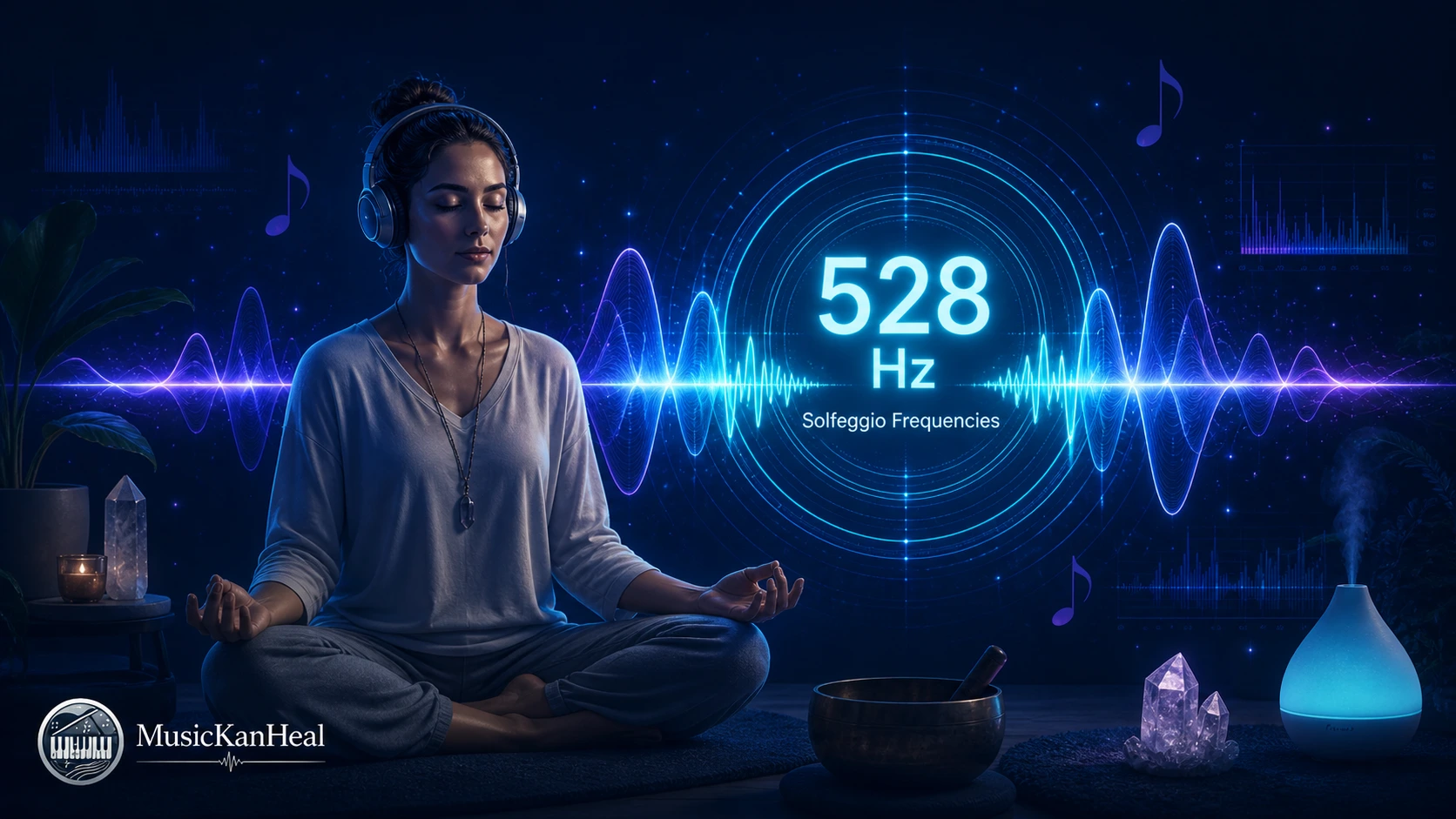 528 Hz frequency healing music meditation solfeggio
