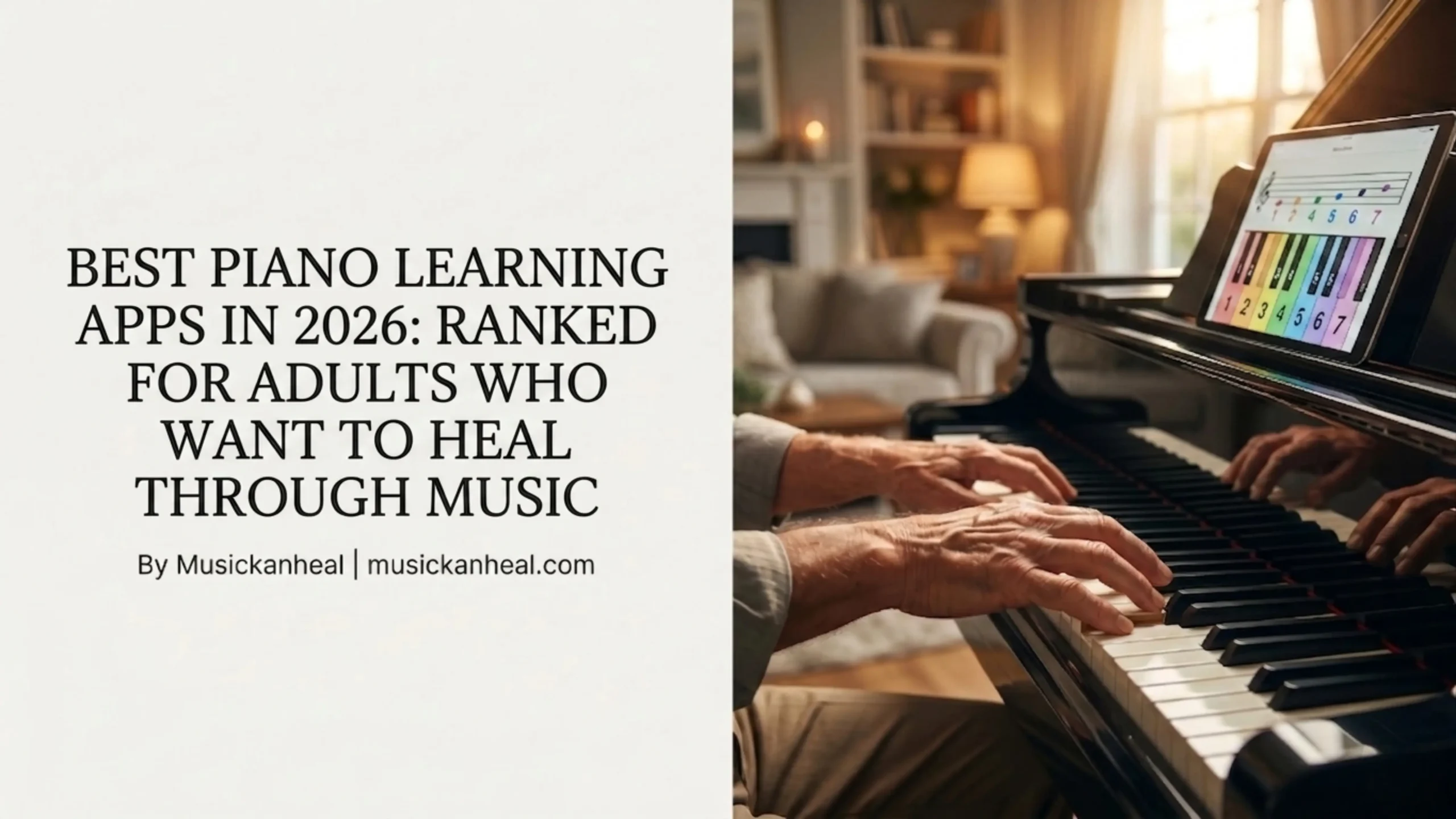 best piano learning apps 2026 — ranked for adults who want to heal through music