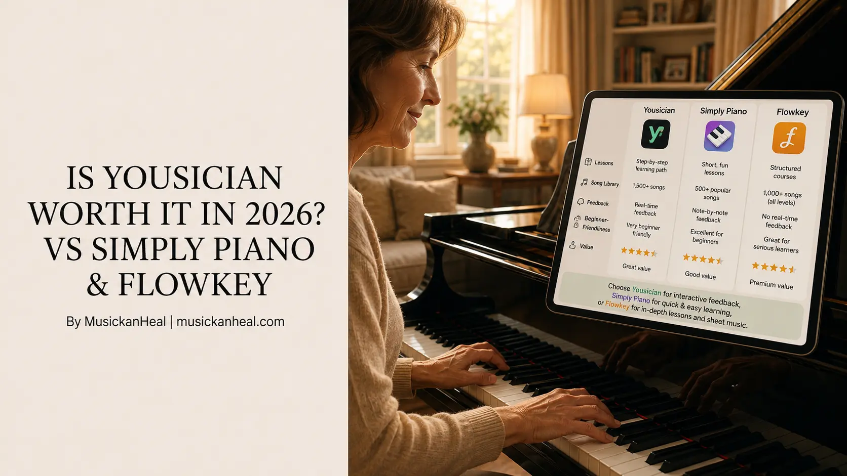 Is Yousician Worth It in 2026? vs Simply Piano & Flowkey